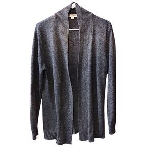 Ella Samani Womens Open Front Cardigan Marled Grey Long Sleeve Size XLarge